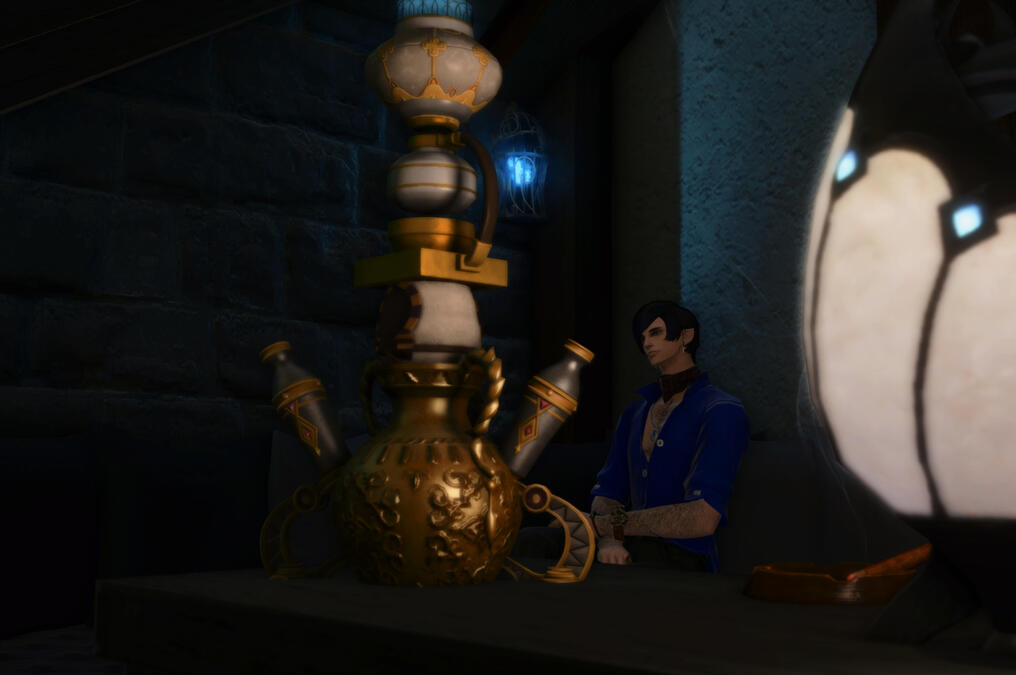 Chilling at the Hookah Lounge